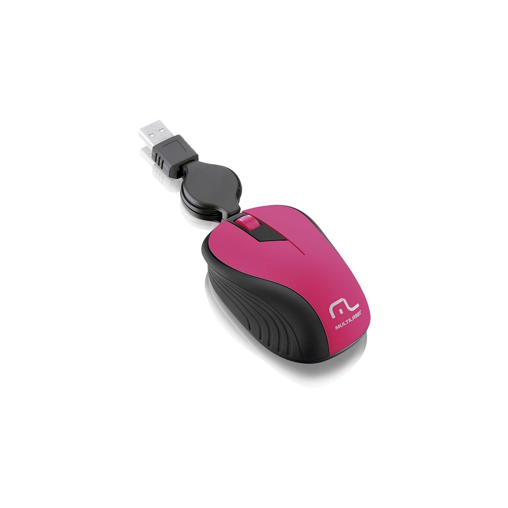 MOUSE COM FIO WAVE 1200 75CM RETRATIL ROS | Shopee Brasil