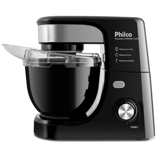 Batedeira Planetária Philco PHP500 Turbo, 12 Velocidades, 1 Tigela, Preto,