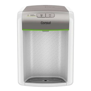 Purificador de Água Consul CPB34ASVNA, Refrigeração Eletrônica com Filtragem, Branco/Prata, Bivolt