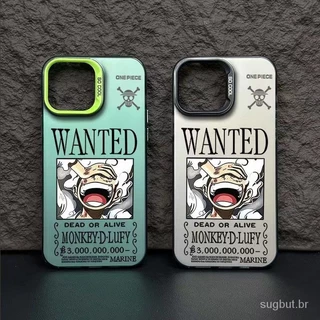 One Piece Luffy botão de metal Capa de telefone da Apple para iPhone 11 pro max 12 14 pro max 14plus xr xs max 12pro 13promax Capa de proteção fosca