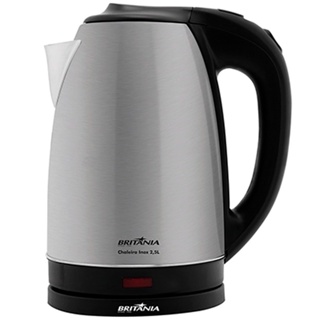 Chaleira Elétrica Britânia 2,5 Litros, Desligamento Automático, Inox