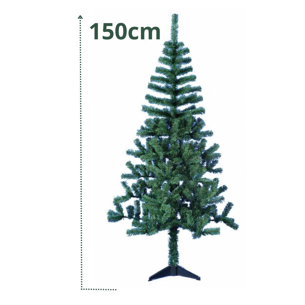 Arvore de Natal Grande Verde com 320 Galhos 150cm Pinheiro Casa Natalina  Tradicional Decoração Decorar - Camicado