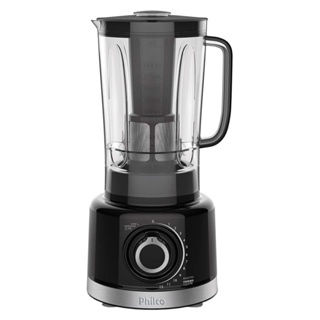 Liquidificador Philco PLQ1550P Turbo, com Filtro, Copo de Plástico, 12 Velocidades, 1200W, Preto