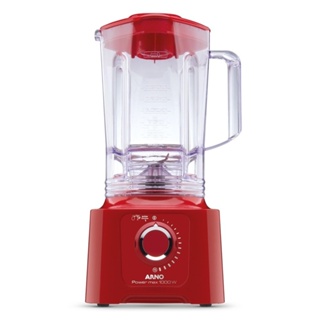 Liquidificador Arno LN59 Power Max, 3,1 Litros,Copo de Plástico e SAN Cristal 15 Velocidades, 1000W, Vermelho, 110V