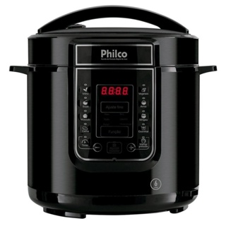 Panela Elétrica de Pressão Philco PPP01P 6 Litros, Painel Digital, com 13 Funções, Preto,