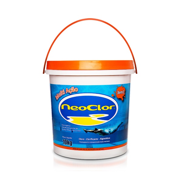 Cloro Clarificante 3 Em 1 Para Piscinas Balde 10kg Neoclor | Shopee Brasil