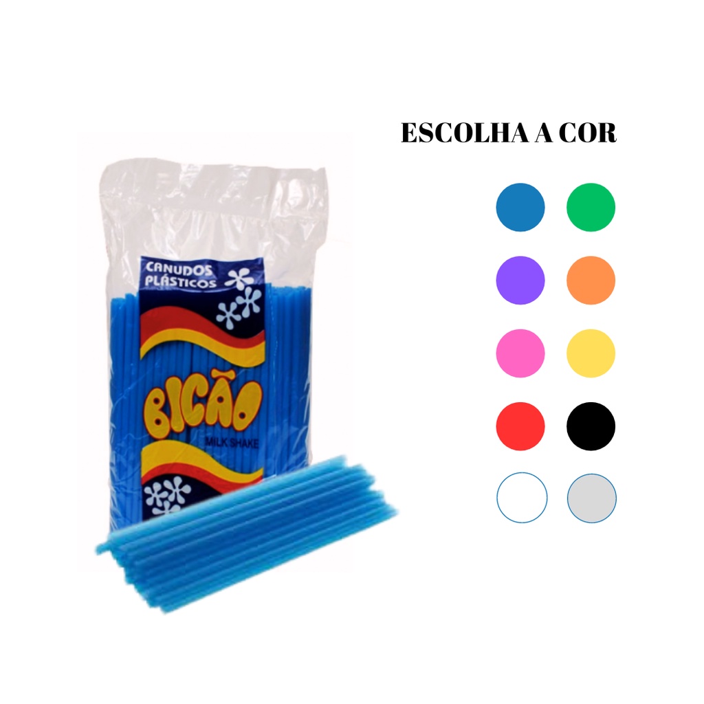 Canudo Biodegradavel Bebida E Drink Escolha A Cor 40 Un | Shopee Brasil