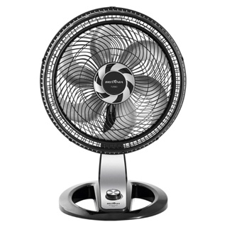 Ventilador de Mesa Britânia BVT410P Turbo 47cm, 3 Velocidades, 6 Pás, 160W, Preto/Prata