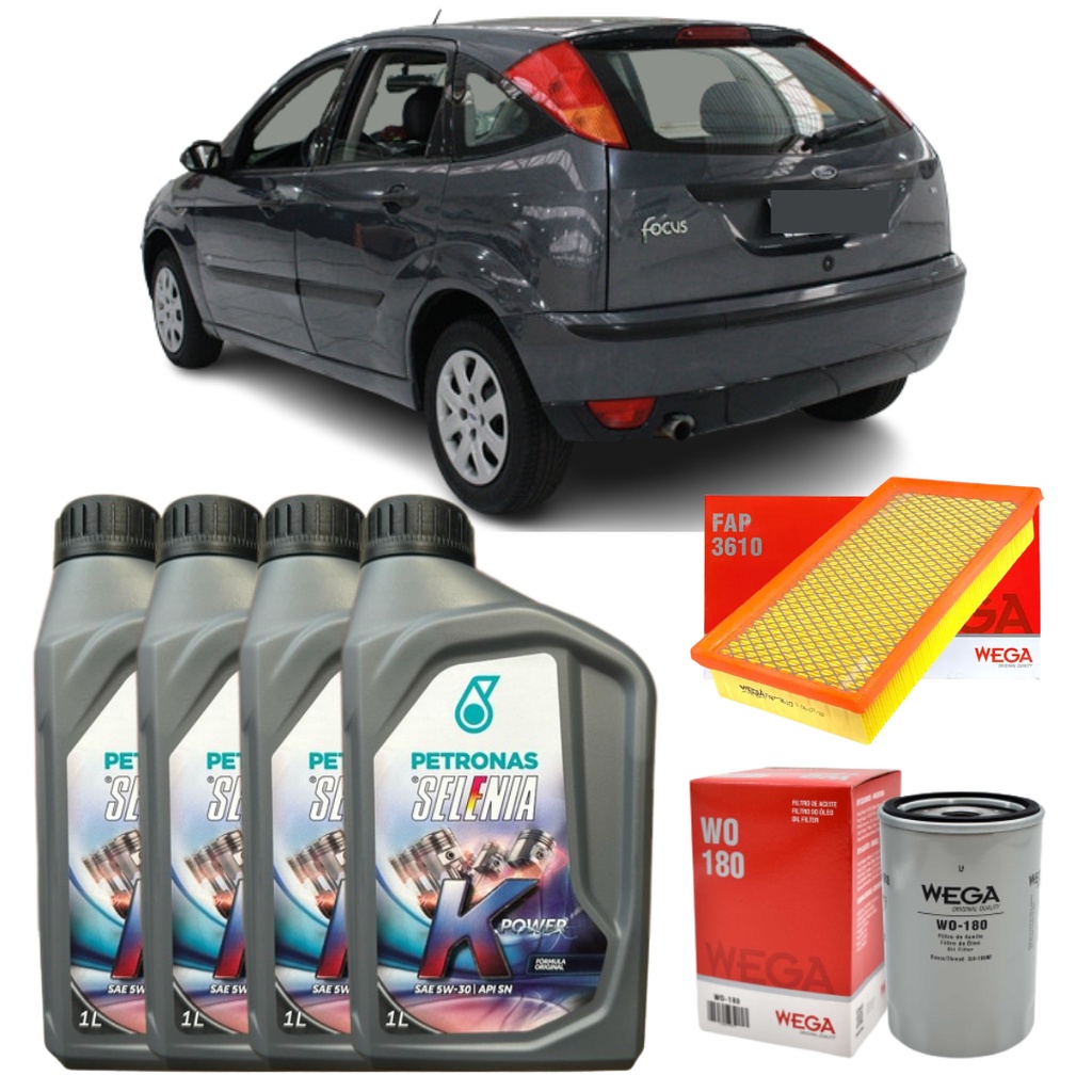 Kit Troca de Óleo 5w30 Selenia + FO + FA - Carro Ford Focus