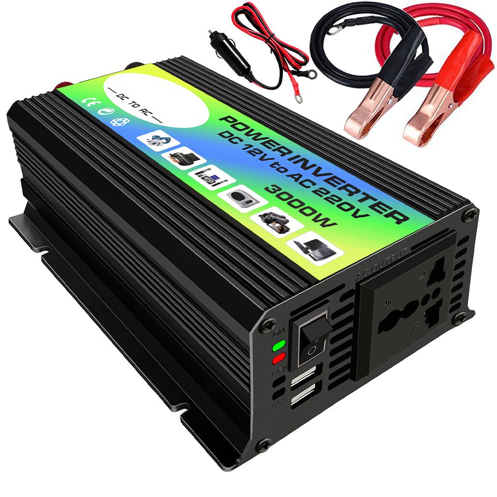 Conversor De 3000W 12V A 220V/110V Dual USB Inversor De Energia Para Carro Onda Modificada