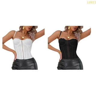 Colete Camisole Feminino Esparguete Sexy Crisscross Renda Sem Osso