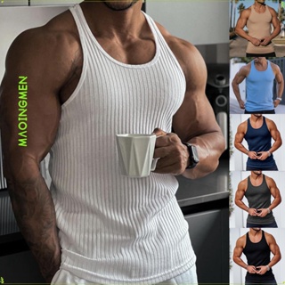 [MAOINGMEN] Regata Masculina/ Regata Masculino/ Colete Esportivo de Verão Esportivo de Verão Listras Verticais de Verão Esportivo Colete Esportivo Slim-fit Vest Masculino