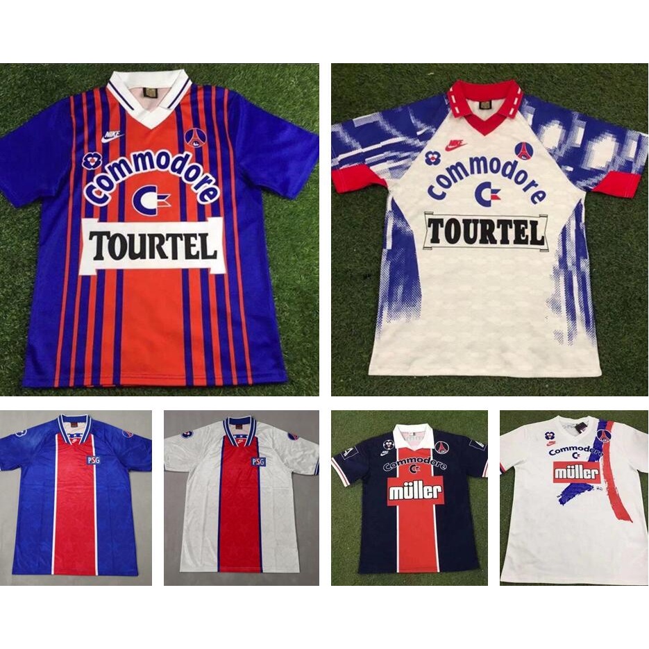 93-95 Paris PSG Home Away Retro Soccer Jersey Camisa de Futebol de