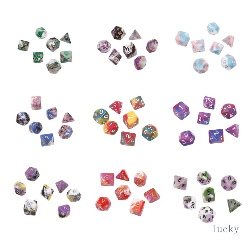 lucky DND-Dice Conjunto Poliédrico D Para Jogo De Mesa RPG Dungeon-and-Dragons