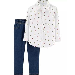 Conjunto 2 peças Camisa Social e Calça Jeans Carter's