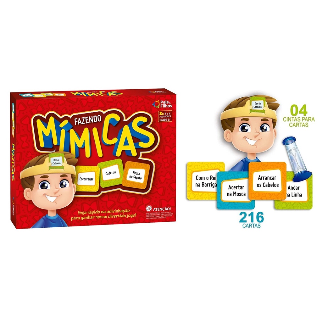 Jogo de Adivinhações Fazendo Mímicas Super Jogos Presente | Shopee Brasil