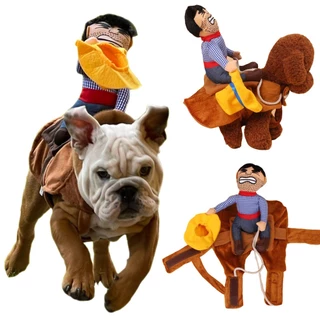 Roupas Para Cães De Halloween Fantasias Engraçadas Pequenos E Grandes Novidade Cowboy De Estimação Vestindo O Bulldog Francês Chihuahua Party Gift