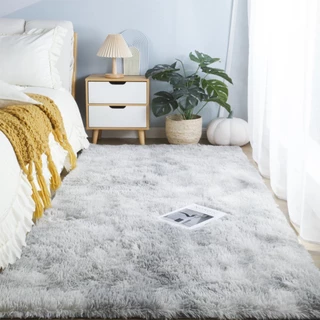 Tapete Quarto Peludo Sala Felpudo Cinza Claro Vários tamanhos
