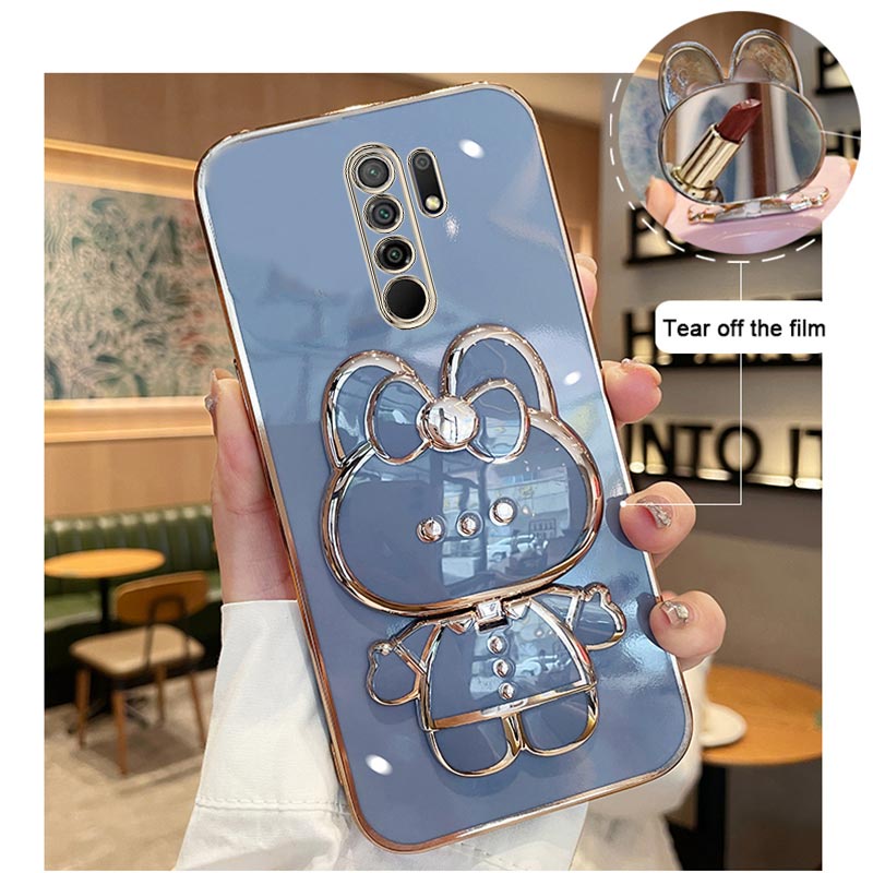 Note8 Luxo Maquiagem Mirror Rabbit Caixa De Telefone Para Xiaomi