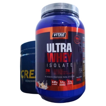 Kit Ultra Whey 2w 900g + Creatina Mono Nutri Health 300g