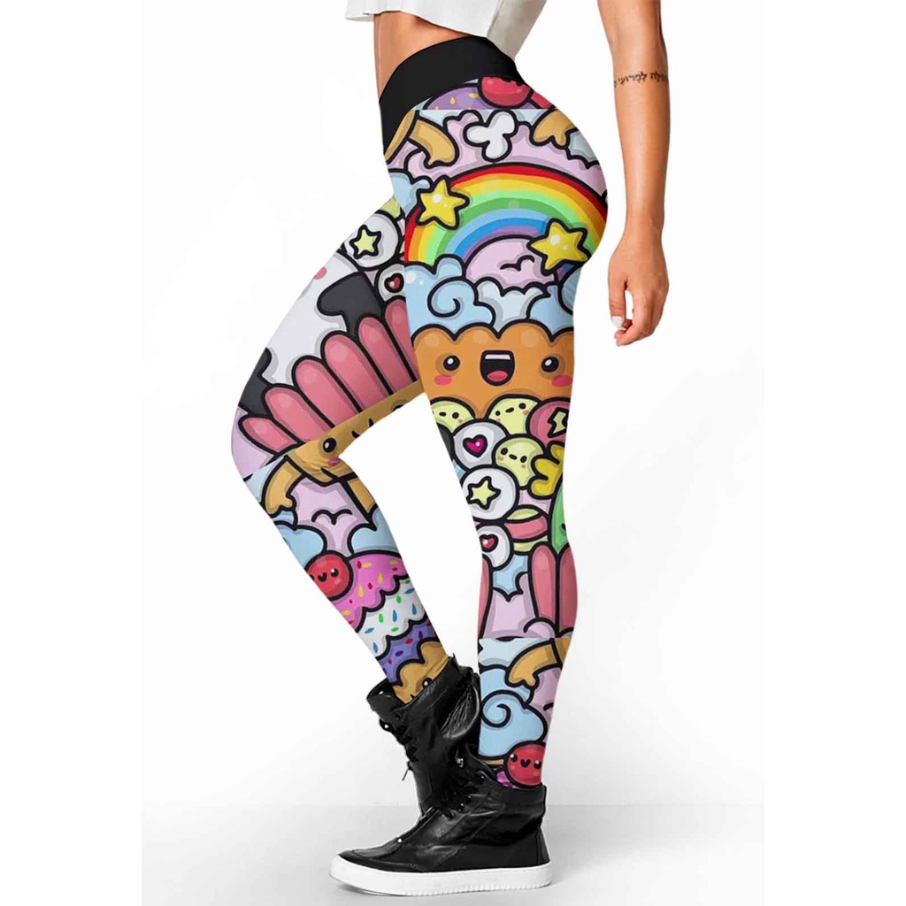 Legging estampada fofa cupcake panda gatinho geek nerd academia fitness Shopee Brasil