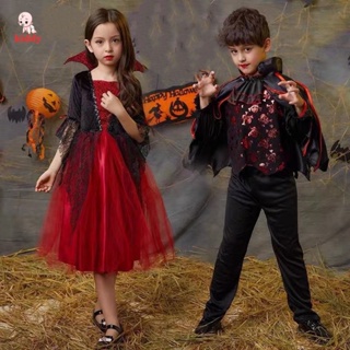 Vampiro Real Infantil - Vestido Halloween para meninas gótico - 4