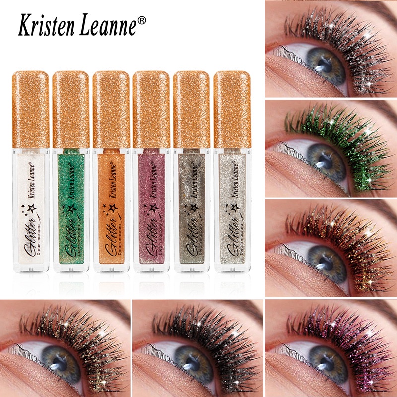 Máscara Diamante Brilhante À Prova De Manchas Para Cílios , Colorida D'água De Longa Duração D'água Alongamento , Definição , Curling , Volume Color Glitter Mascara