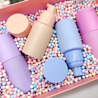 Frasco De 30ml De Bomba De Vidro Macaron Base Líquida Para Viagem Loção Portátil