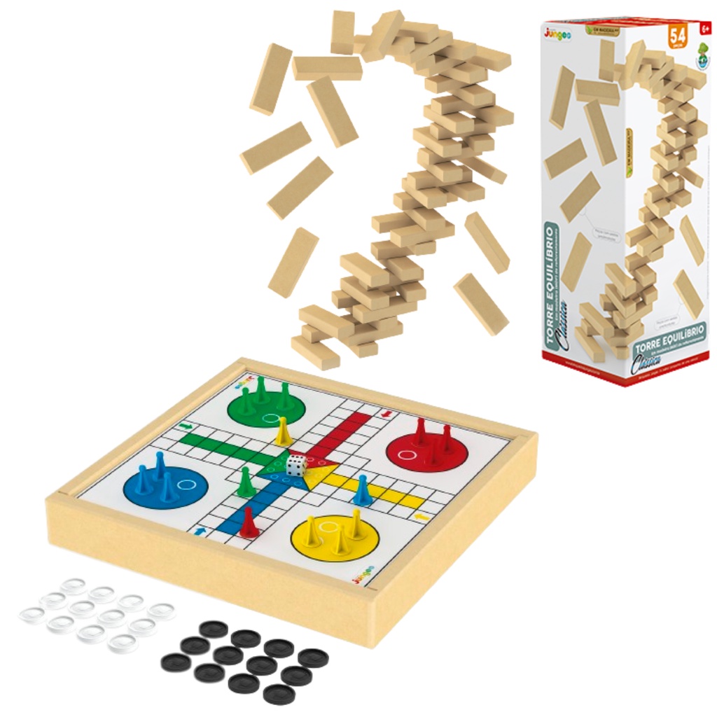 Jogo Dama E Ludo Junges – Tabuleiro de Madeira – 2 em 1 – Maior Loja de  Brinquedos da Região