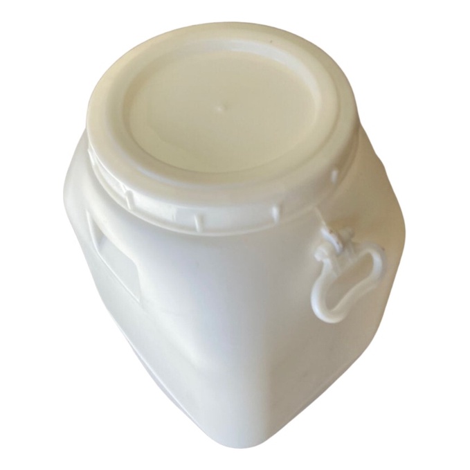 Bombona Tambor 50 Litros Branca Tampa Removivel Com Rosca Tambor Galao Tonel Armazenar Racao Oleo Combustivel