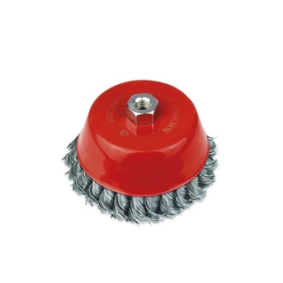 Escova de Aço Trançado Tipo Copo com Rosca 60mm Trançado