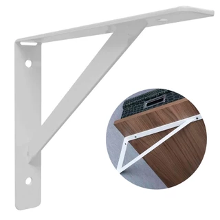 Cantoneira Suporte Prateleira De Madeira Mármore Branca Vários Tamanhos Super Reforçada Parede em Oferta na Shopee
