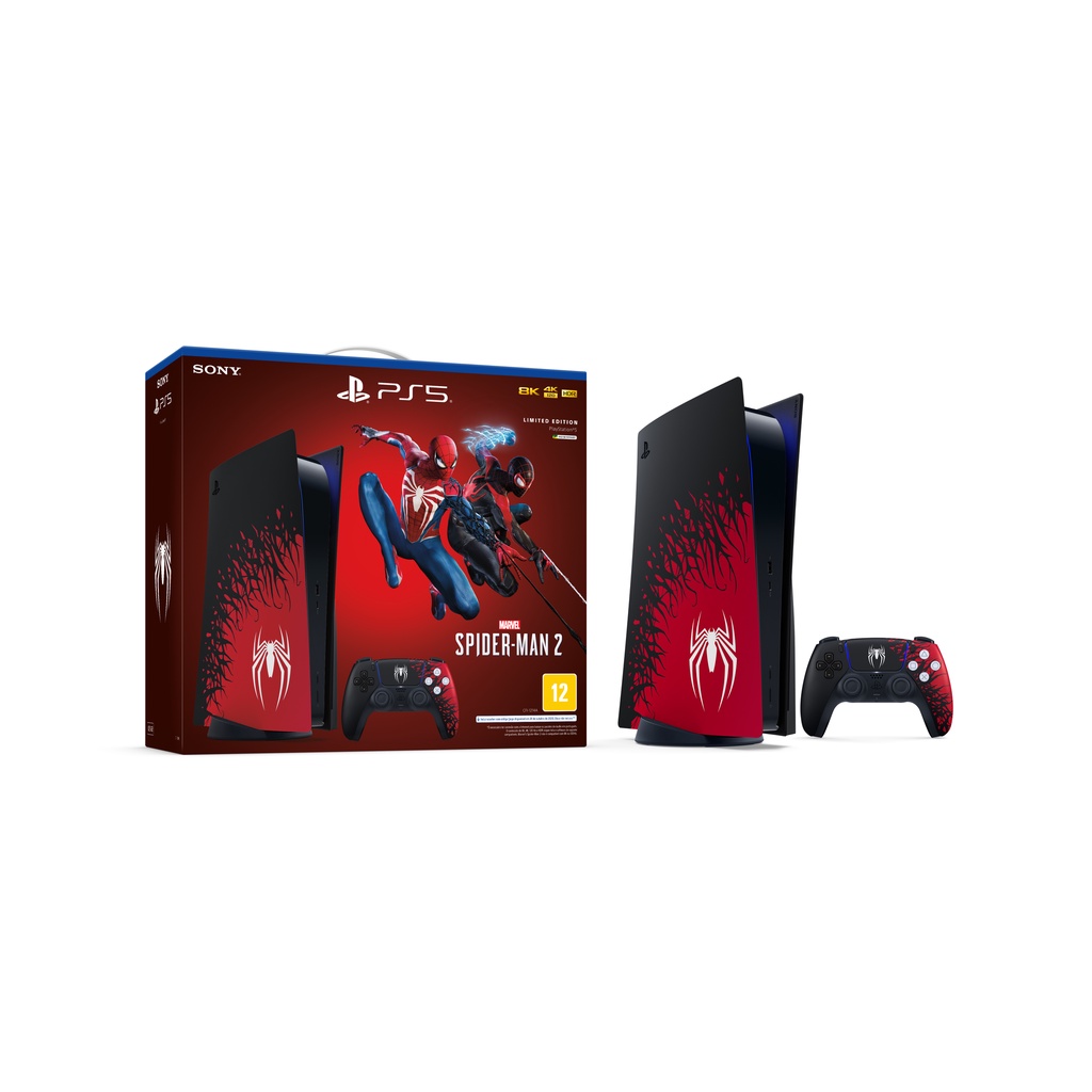 Porta jogos PS3/PS4/PS5 Spiderman (40 jogos e 2 controles)