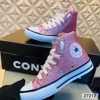 All star rosa com hot sale glitter