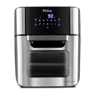 Fritadeira Airfryer Oven Digital Philco Pfr2200 12L Prata com Preto em Oferta na Shopee