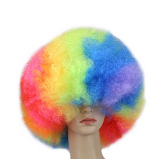 Hllylyherry Capa De Cabelo Joker , Cabeleira Curta Cosplay Palhaço Afro  Curly Wig , Vários Fãs De Futebol Colorido Festa De Carnaval Halloween Hair  Props