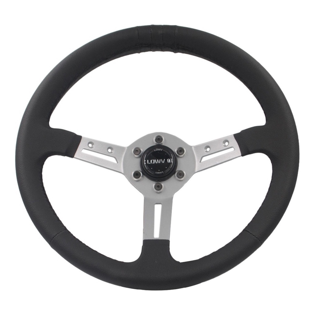Volante Esportivo Lowv Colt ( Couro / Haste Prata / 3 Rasgos ) | Shopee ...