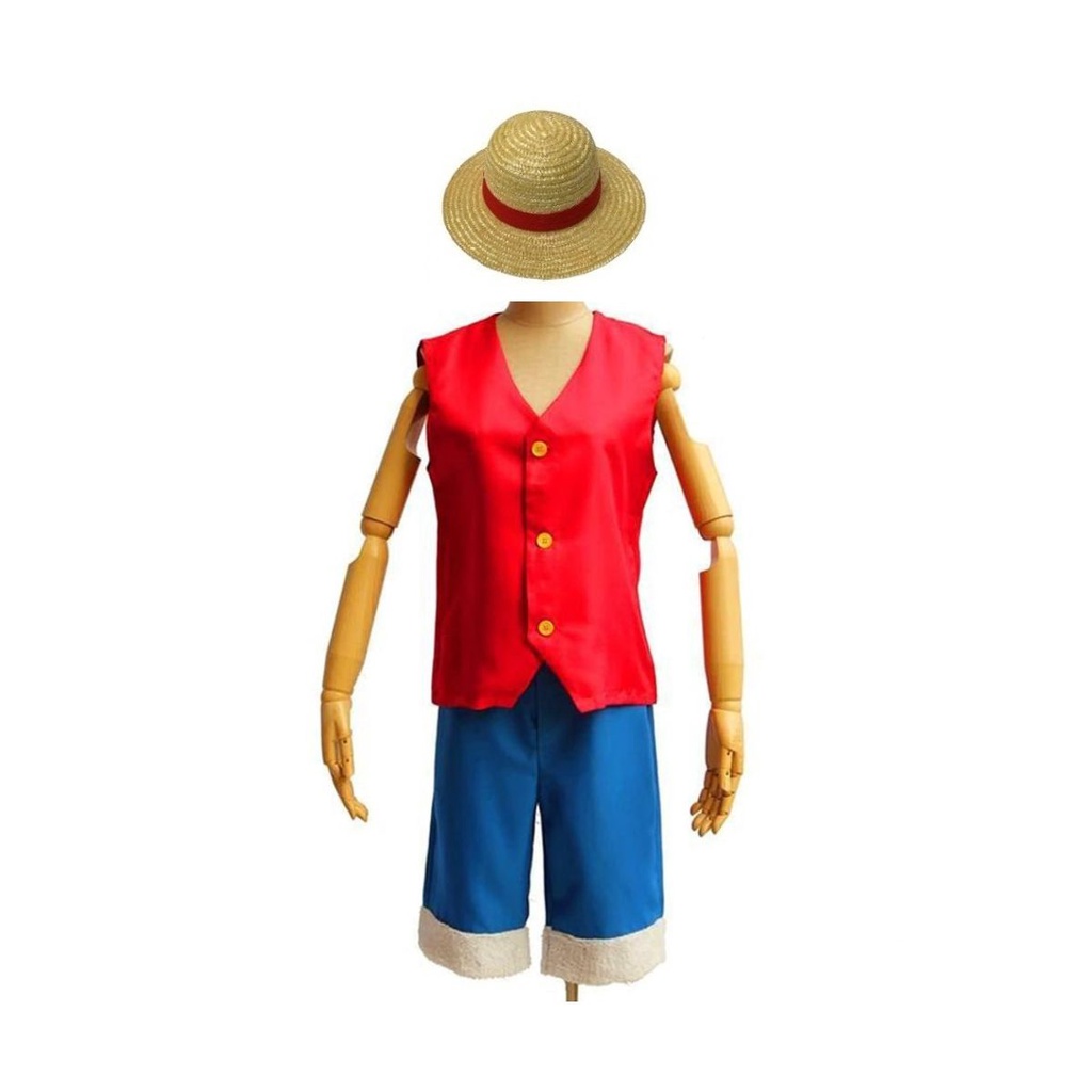 Conjunto fantasia Luffy One Piece Menino Do Chapeu De Palha anime ...