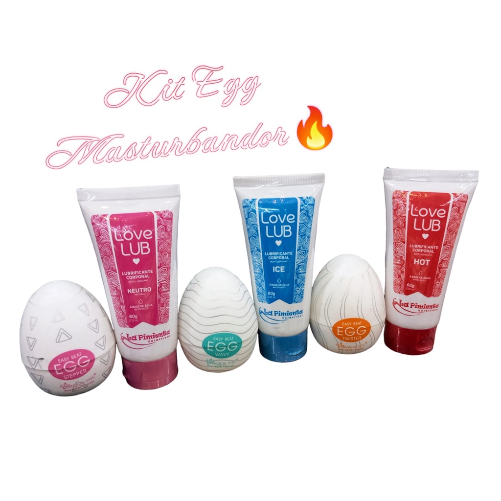 Kit Egg Masturbador Lubrificante Love Lub Neutro 60g Shopee Brasil 8861