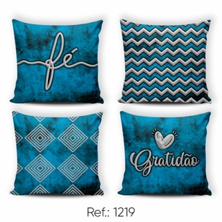 Kit 4 Capas Almofadas Lindas Decorativas Sala Sofá C/ Ziper Tecido Oxford