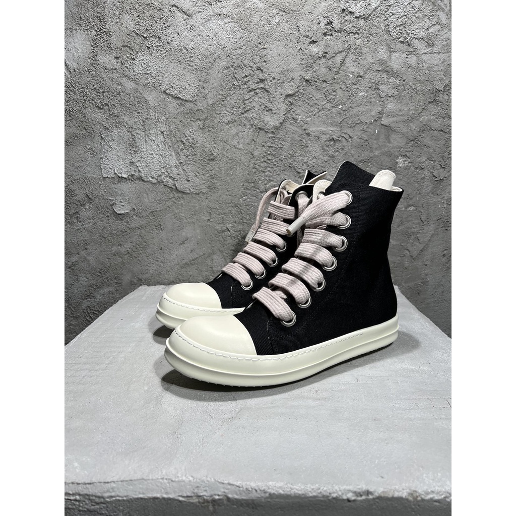 Rick Owens Linha Dupla drkshdw 2022SS Lona de Calçado Grosso HighTop Big Converse