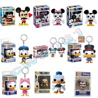 FUNKO POP Disney Números De Ação Vinil Chaveiro Modelo Presentes Mickey & Minnie/Webby/Scrooge McDuck Brinquedos