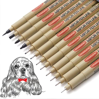 12PCS/Set Marcadores Manga Caneta Agulha À Prova D