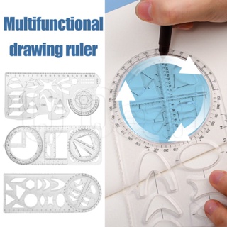 SagaSave Régua de desenho circular transferidor de 360 graus de espessura  com régua de desenho matemático preciso modelo circular 16 tamanho circular
