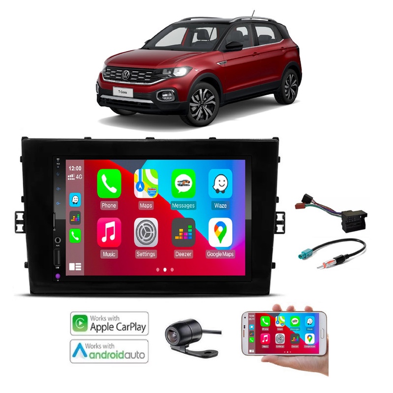 Mp5 Multimidia Android Auto e iOS Carplay T-Cross 2023 2024 | Shopee Brasil