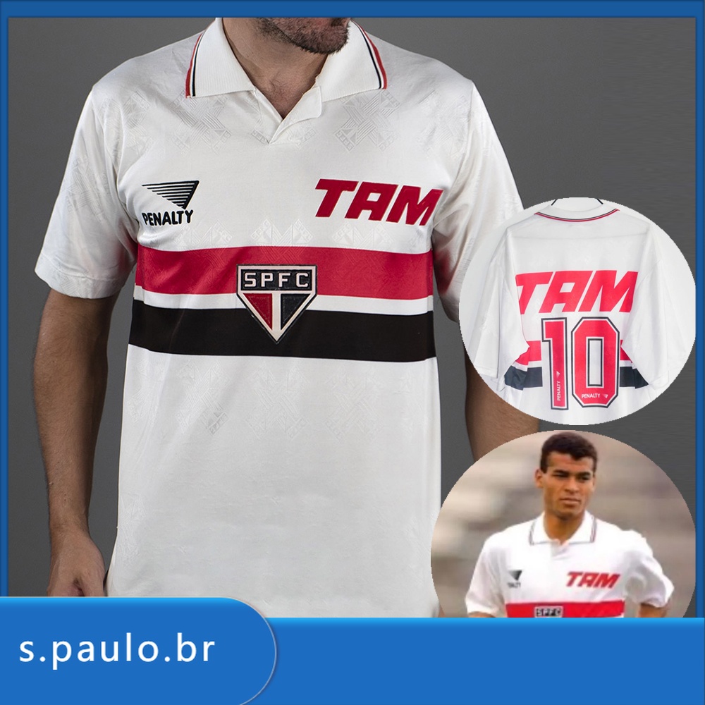 1993-94 Retro Camisa do Sao paulo I Camisa de Futebol Camisa Personalizada Nome Numero