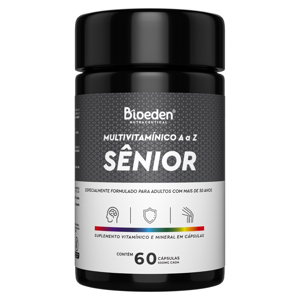 3x Multivitamínico A a Z Senior +50 Anos - 60 Cápsulas de 500Mg Matéria ...