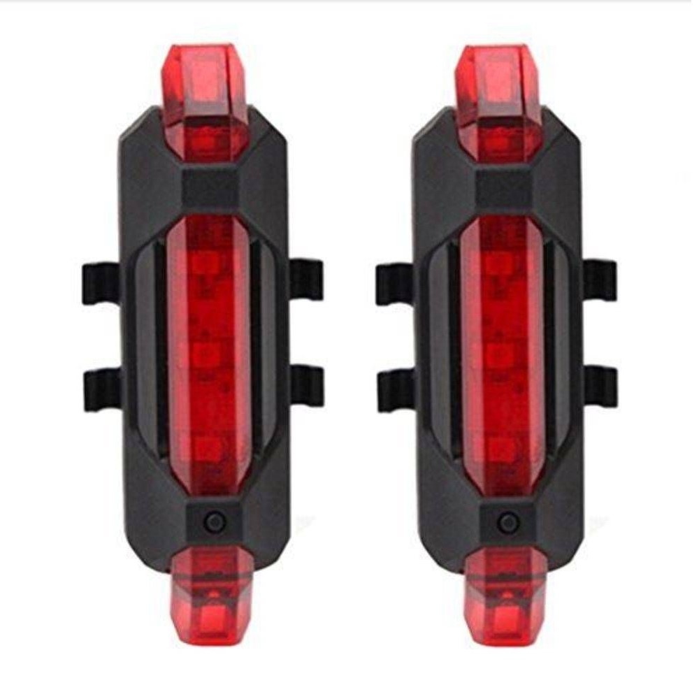Par Lanterna Led Bike Traseira Sinalizador Recarregável 4 Variações