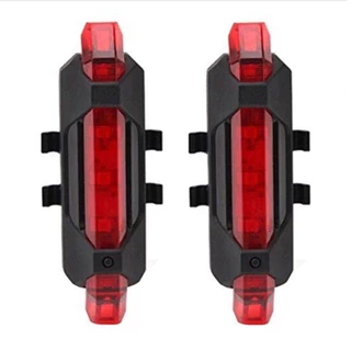 Par Lanterna Led Bike Traseira Sinalizador Recarregável 4 Variações