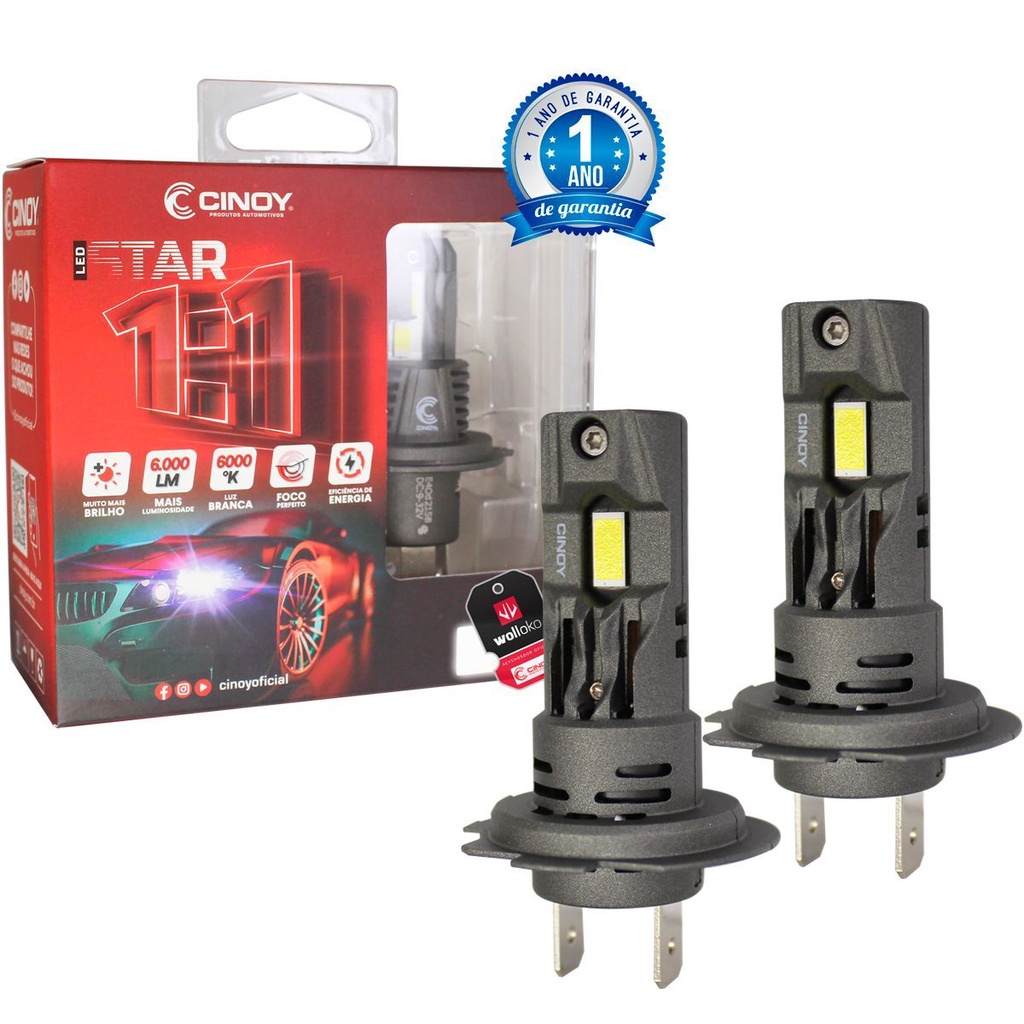 Lâmpada Led Mini Cinoy Star H1 H3 H7 H8 H9 H11 H27 HB3 HB4 Lâmpada Led Mini Cinoy Star H1 H3 H7 H8 H9 H11 H27 HB3 HB4